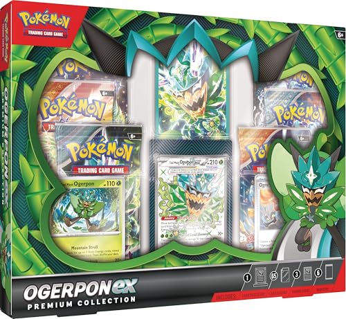 Pokemon TCG: Ogerpon ex Premium Collection (3 Foil Cards & 6 Boosters)