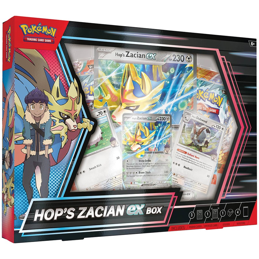 Pokemon TCG: Hop’s Zacian ex Box - 4 Packs