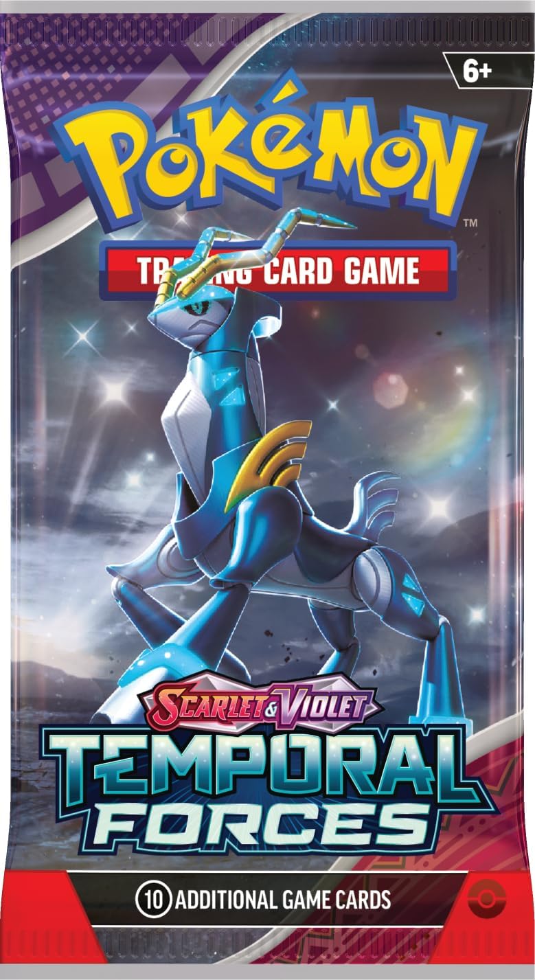 TCG: Scarlet & Violet - Temporal Forces Elite Trainer Box - Iron Leaves (1 Full-Art Iron Thorns Promo Card, 9 Boosters & Premium Accessories)