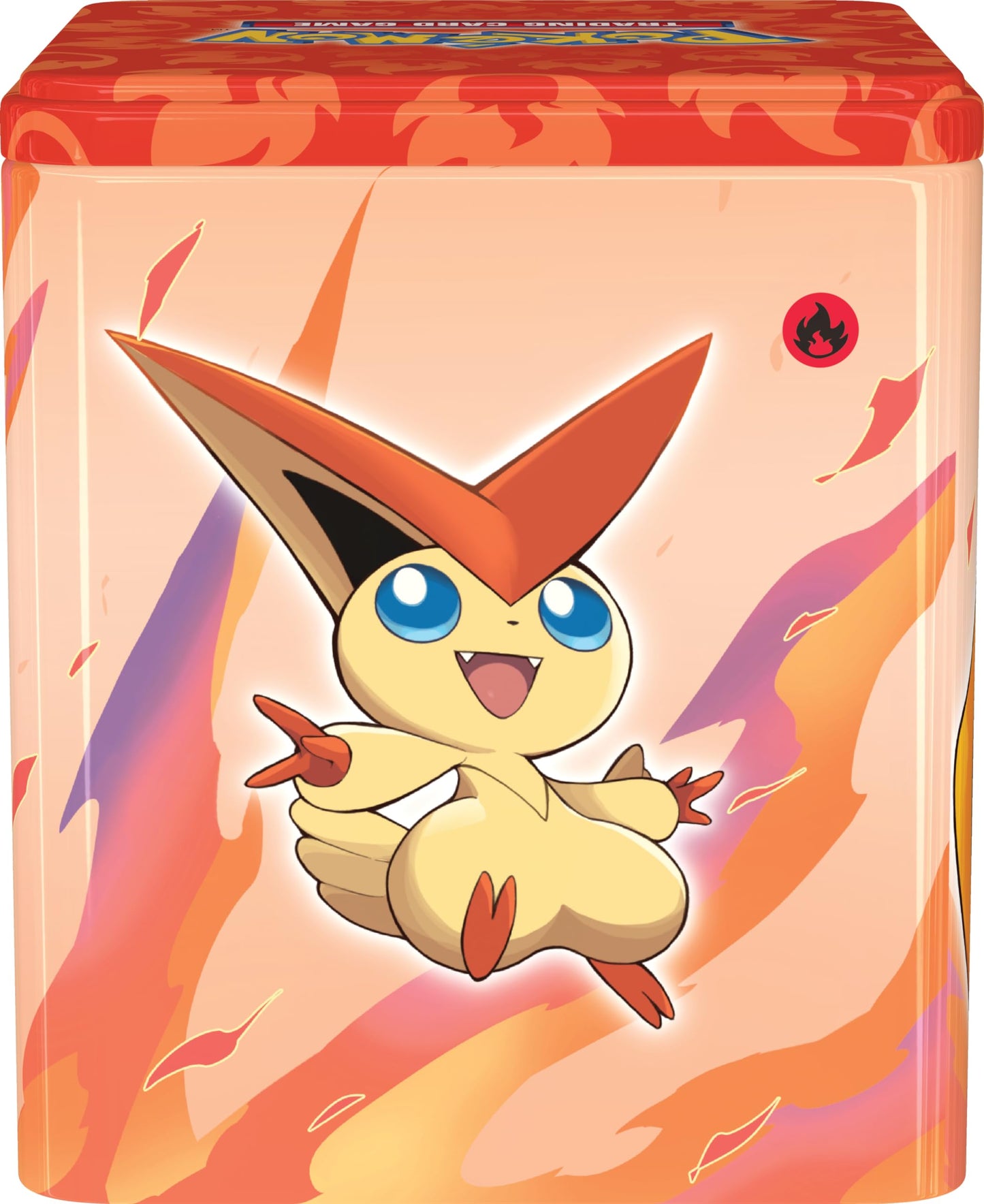 TCG: Fire Stacking Tin - Charizard (3 Booster Packs & Coin)