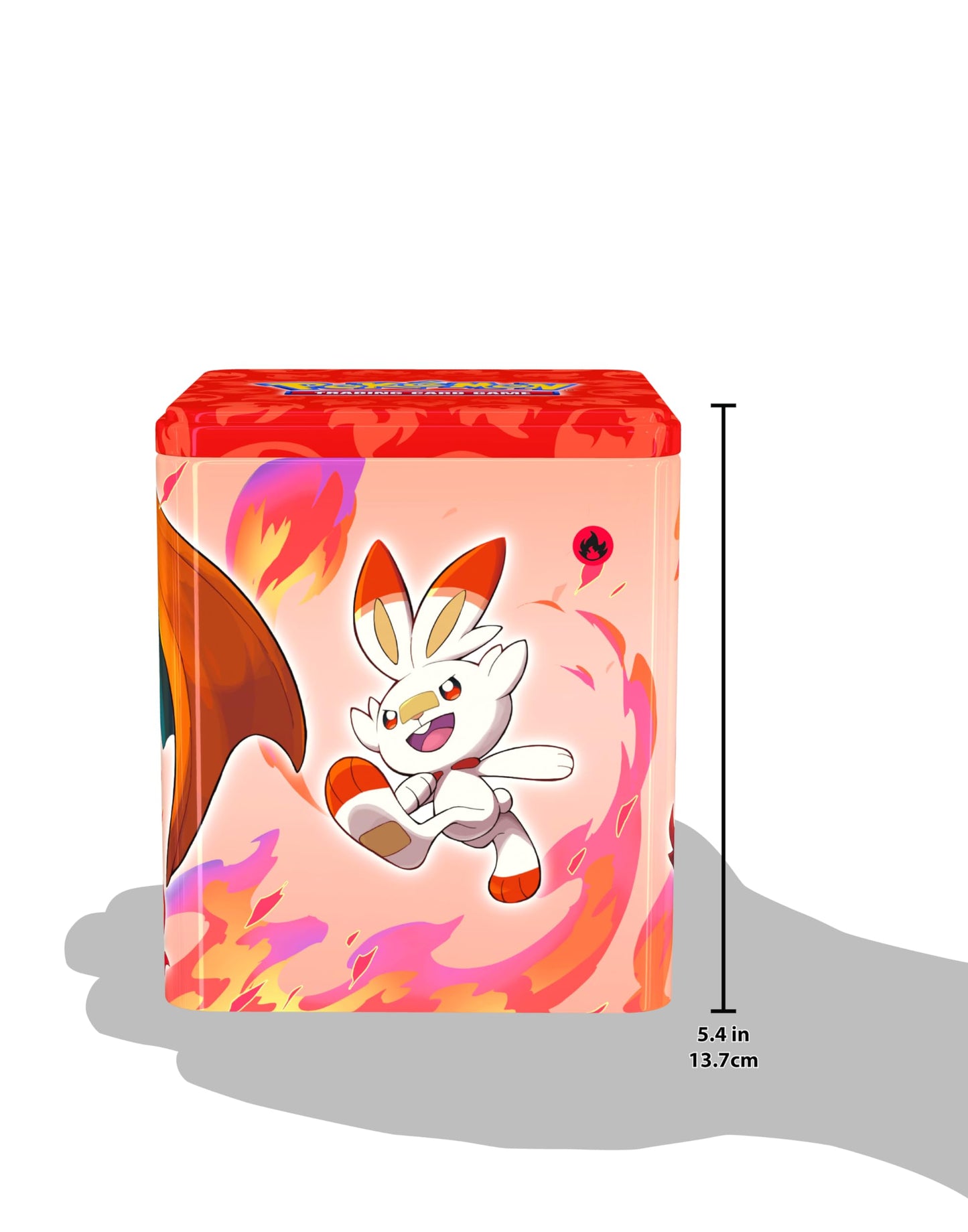 TCG: Fire Stacking Tin - Charizard (3 Booster Packs & Coin)