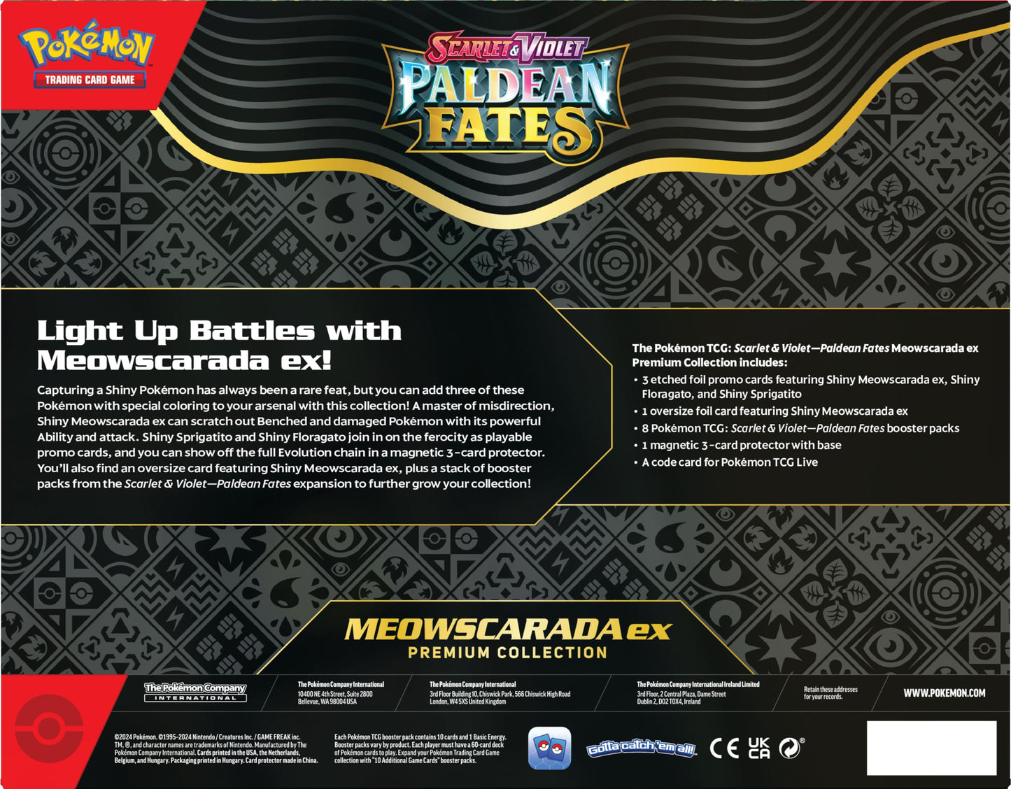 POKEMON TCG: Scarlet and Violet: PALDEAN Fates: POKEMON EX Premium Collection - Shiny Sprigatito
