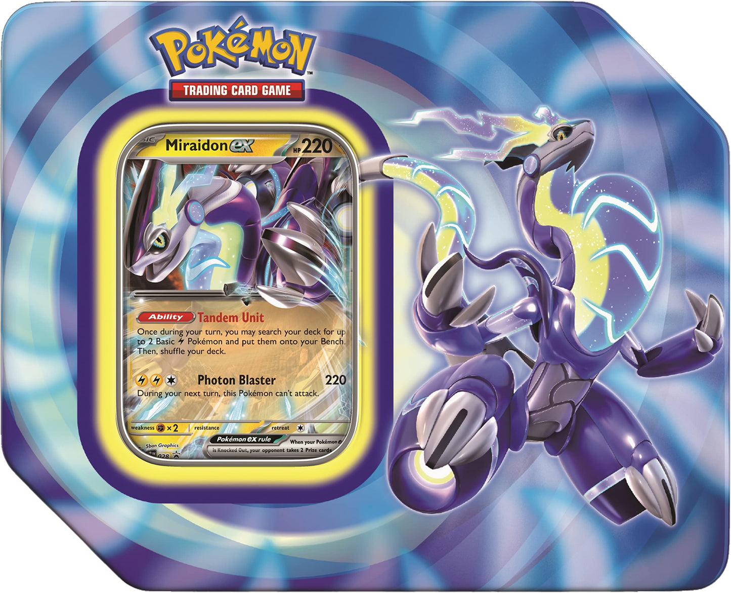 Pokemon TCG Paldea Legends Koraidon ex/Miraidon ex Booster Pack Tin Assorted 6y+