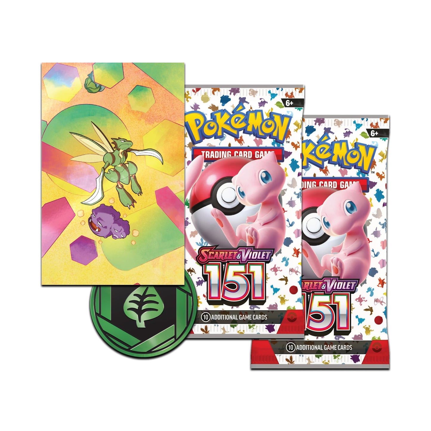 TCG: Scarlet & Violet - 151 Mini Tin - Scyther (2 Booster Packs, 1 Coin & 1 Art Card)