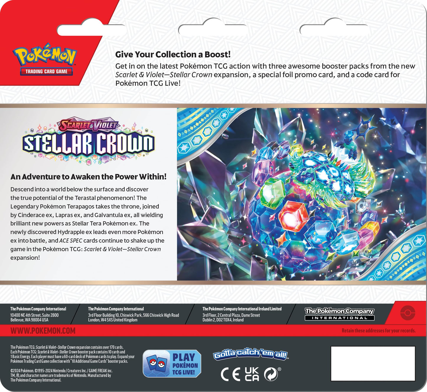 TCG: Scarlet & Violet - Stellar Crown 3-Pack Blister - Tinkaton (3 Booster Packs & Foil Promo Card)