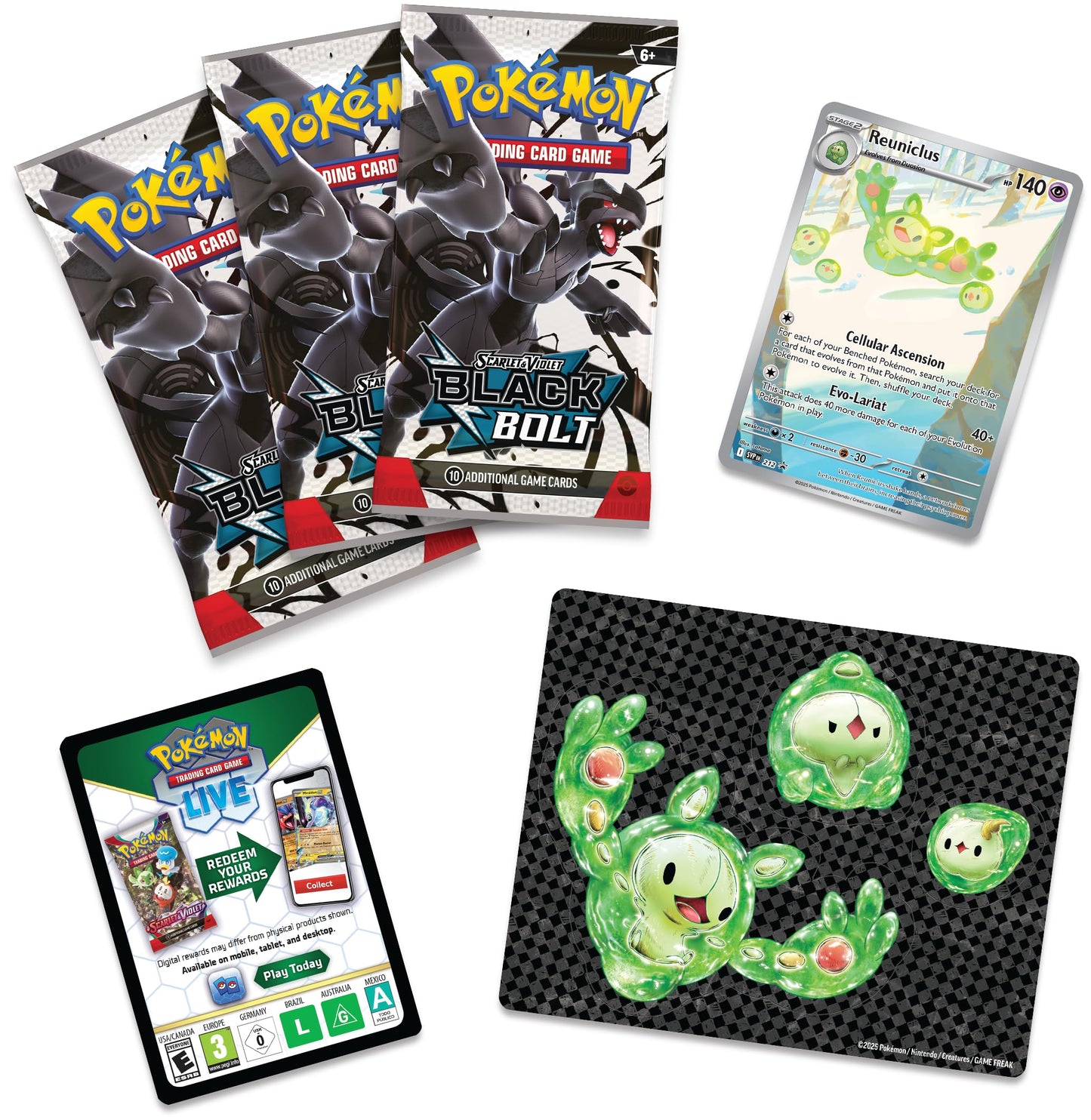 Pokemon TCG Scarlet & Violet 10.5 Black Bolt Tech Sticker Blister