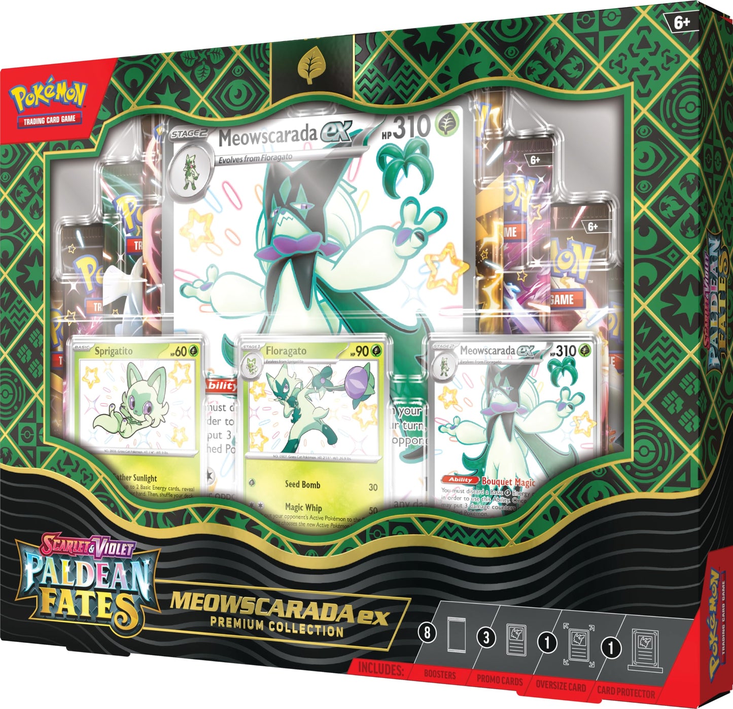 POKEMON TCG: Scarlet and Violet: PALDEAN Fates: POKEMON EX Premium Collection - Shiny Sprigatito