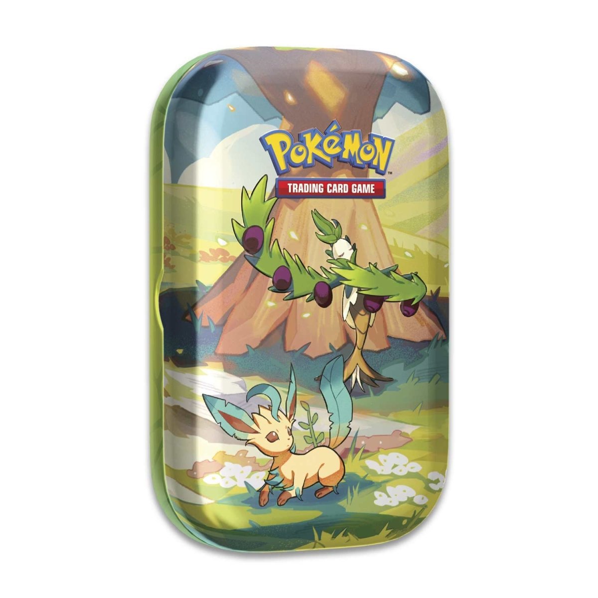 Pokemon TCG: Vibrant Paldea Mini Tin - Arboliva & Leafeon (2 Booster Packs, 1 Sticker Sheet)