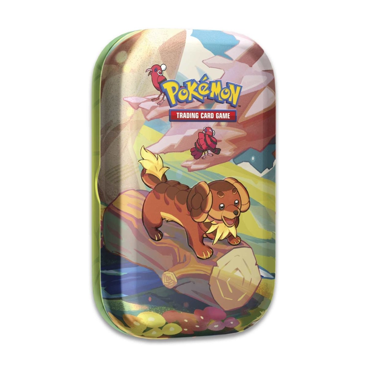 Pokemon TCG: Vibrant Paldea Mini Tin - Dachsbun & Oricorio (2 Booster Packs, 1 Sticker Sheet)