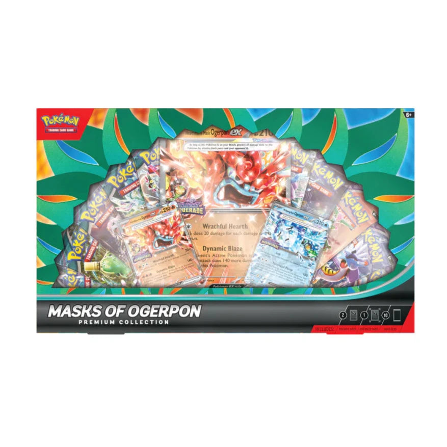Pokemon TCG: Masks of Ogerpon ex Premium Collection - 10 Packs, Promos
