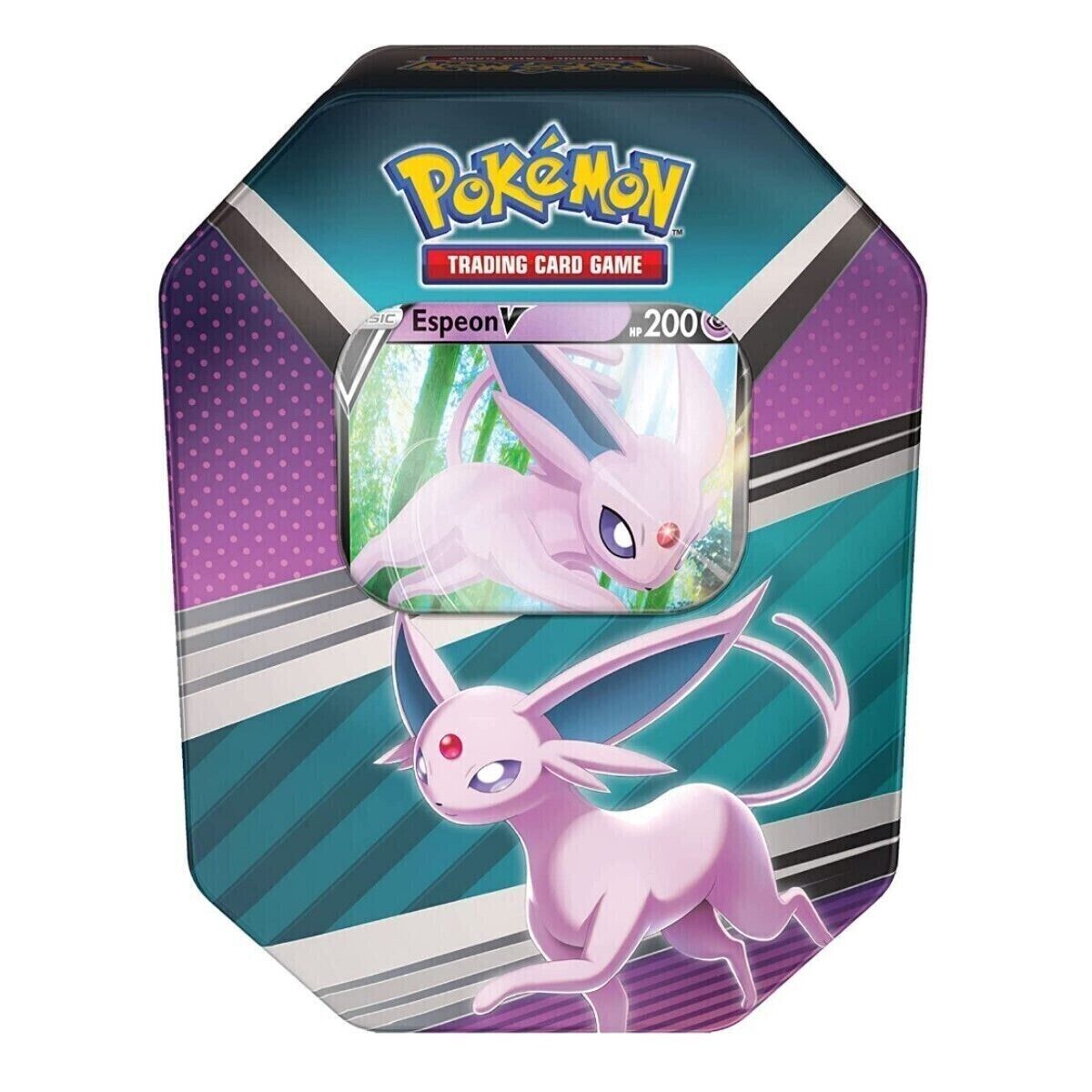 Pokémon TCG: V Heroes Tin Espeon (1 Foil Card & 4 various Sword & Shield booster packs)