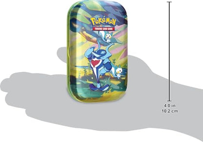 Pokémon TCG: Vibrant Paldea Mini Tin – Palafin & Pachirisu (2 Booster Packs, 1 Sticker Sheet)