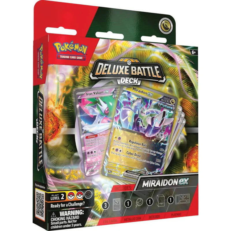 Pokemon TCG: Miraidon ex Deluxe Battle Deck (Ready-to-play 60-card deck & Accessories)