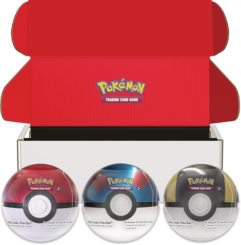 Pokemon TCG: Poke Ball Tin Bundle 2024 Version - Poke Ball, Great Ball & Ultra Ball (9 Pokemon TCG Booster Packs & 7 Sticker Sheets)