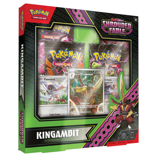 Pokémon TCG: Scarlet & Violet—Shrouded Fable Kingambit Illustration Collection (1 Full-Art Foil Promo Card, 2 Foil Cards & 4 Booster Packs)