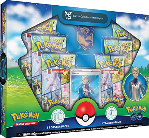 Pokemon TCG: GO Special Collection - Team Mystic (1 Foil Promo Card, 1 Deluxe pin & 6 Booster Packs)