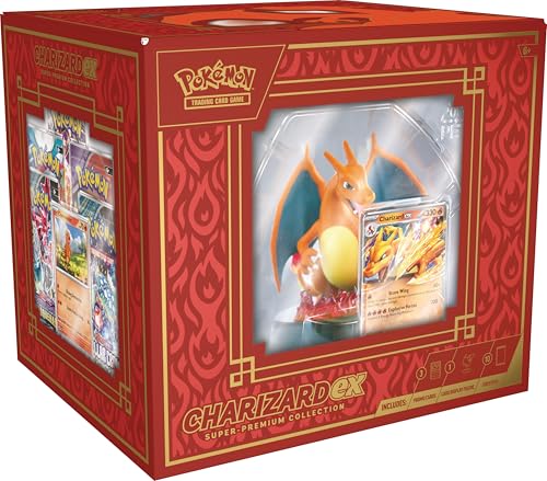 Pokemon TCG: Charizard ex Super-Premium Collection (3 Foil Promo Cards, 1 Card-Display Figure & 10 Booster Packs)