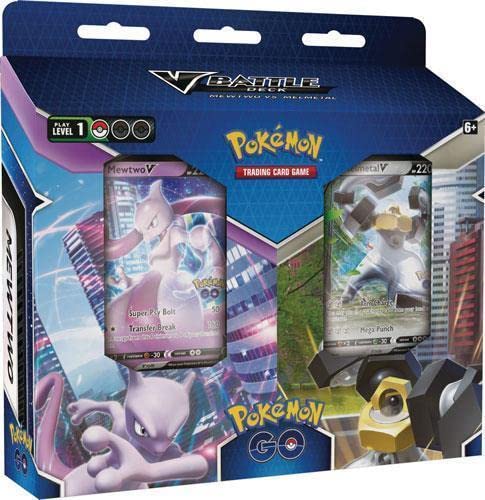 Pokemon GO Bundle : Mewtwo V VS Melmetal V Battle Deck + 2 Booster Packs & Trainers!