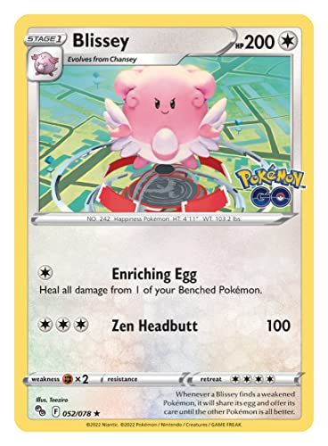 Pokémon TCG: Pokémon GO Tin - Blissey (2 Foil Cards & 4 Booster Packs)