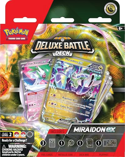 Pokémon TCG: Miraidon ex Deluxe Battle Deck (Ready-to-Play 60-Card Deck & Accessories)