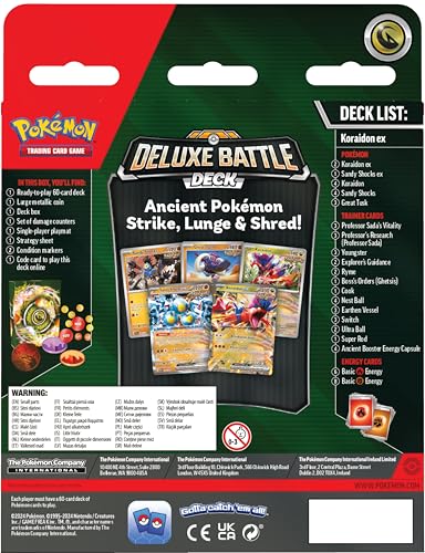 Pokémon TCG: Koraidon ex Deluxe Battle Deck (Ready-to-Play 60-Card Deck & Accessories)