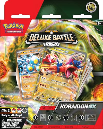 Pokémon TCG: Koraidon ex Deluxe Battle Deck (Ready-to-Play 60-Card Deck & Accessories)