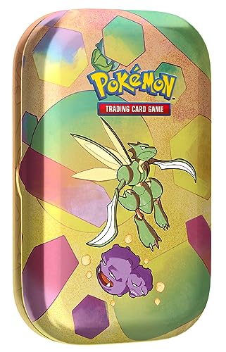 Pokemon TCG: Scarlet & Violet - 151 Mini Tin  -  Scyther (2 Booster Packs, 1 Coin & 1 Art Card)