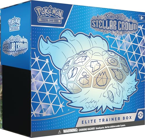 Pokemon TCG: Scarlet & Violet - Stellar Crown Elite Trainer Box (1 Full-Art Promo Card, 9 Boosters & Premium Accessories)