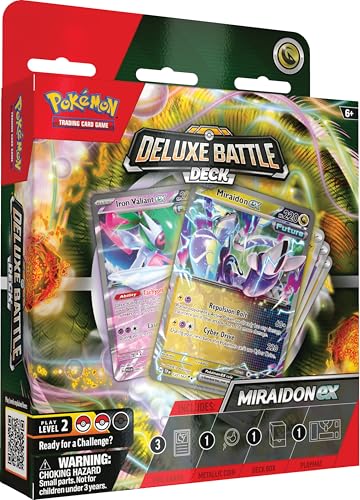 Pokemon TCG: Miraidon ex Deluxe Battle Deck (Ready-to-play 60-card deck & Accessories)