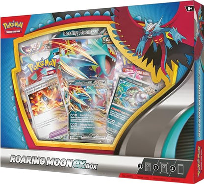 Pokémon TCG: Roaring Moon ex Box (1 Foil Promo Card, 1 Oversize Foil Card & 4 Booster Packs)