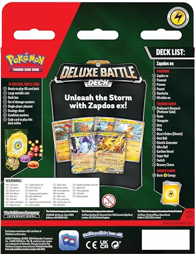 Pokémon TCG: Zapdos ex Deluxe Battle Deck (Ready-to-Play 60-Card Deck & Accessories)