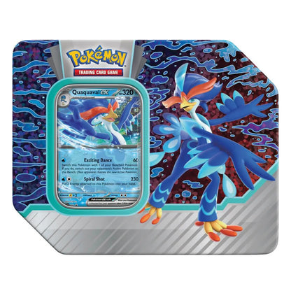 Pokemon TCG: Paldea Partners Quaquaval EX Tin - 5 Packs, Promos