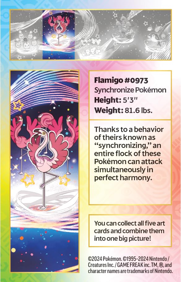 Pokémon TCG: Scarlet & Violet—Paldean Fates Mini Tin – Flamigo (2 Booster Packs, 1 Sticker & 1 Art Card)