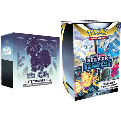 Pokemon TCG: Sword & Shield - Silver Tempest Elite Trainer Box (8 Boosters Premium Accessories)