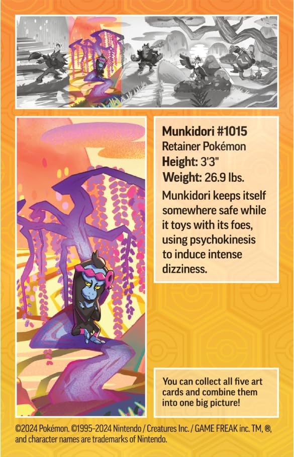 TCG: Scarlet & Violet - Shrouded Fable Mini Tin Ð Munkidori (2 Booster Packs & 1 Sticker Sheet)