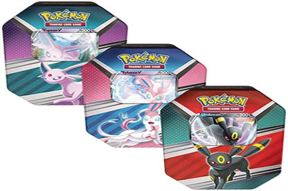 Pokemon TCG: V Heroes Tin - Espeon V, Umbreon V or Sylveon V (One at random) | Card Game | Ages 6+ | 2 Players | 15 Minutes Playing Time, Multicolor (POK85015D6)