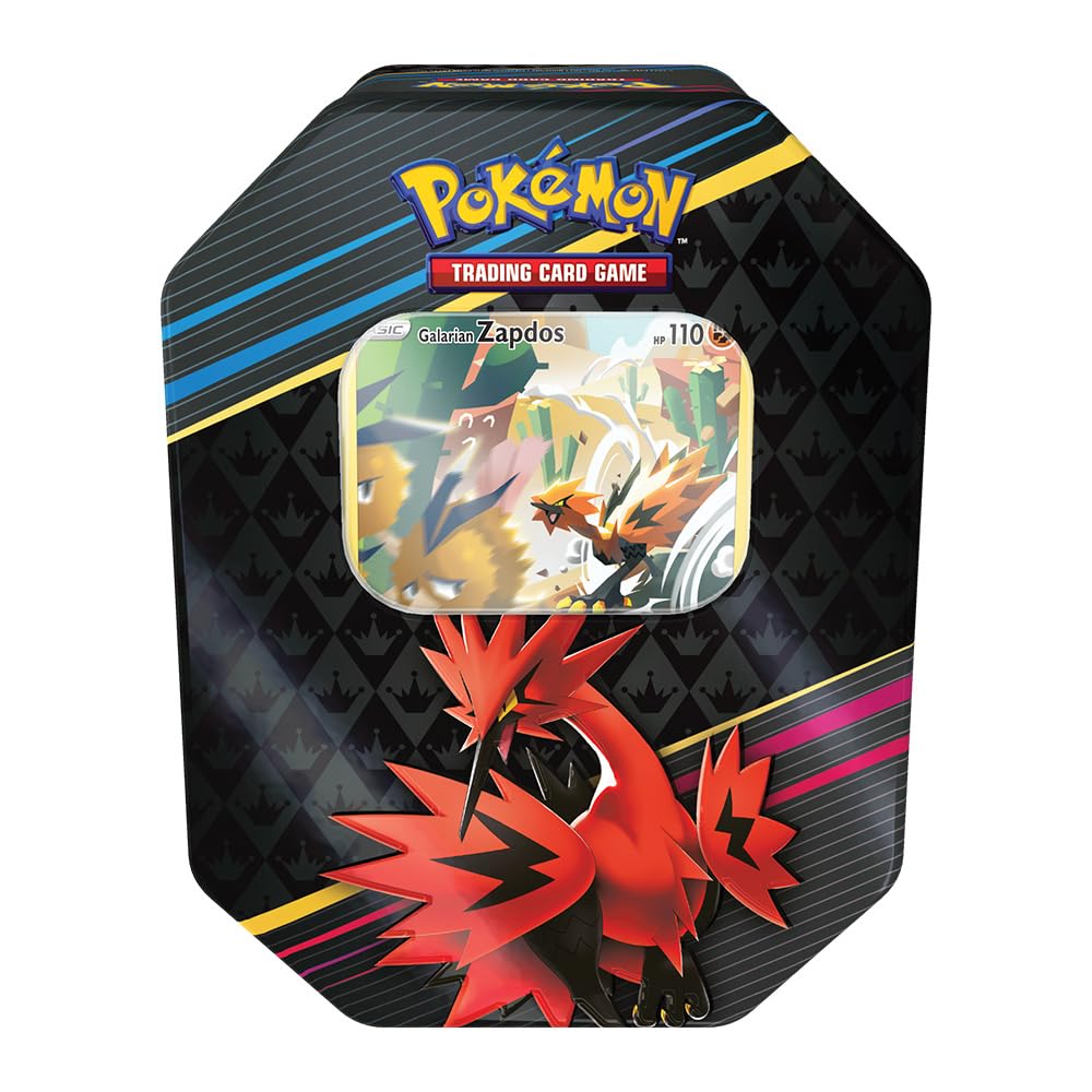 Pokemon Crown Zenith Tin V2 Galarian Zapdos Trading Card Game