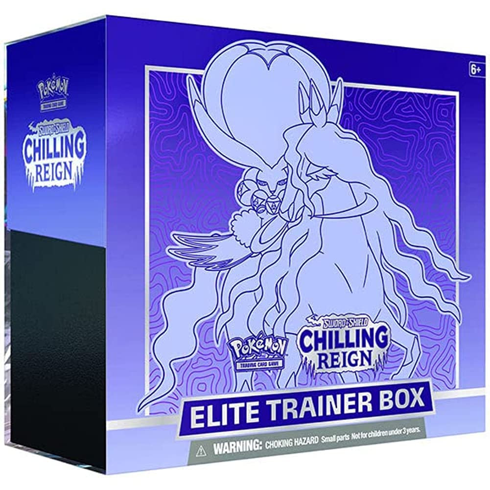 Pokemon | Sword & Shield 6 Chilling Reign: Elite Trainer Box | Card Game | Ages 6+ | 2 Players | 10+ Minutes Playing Time