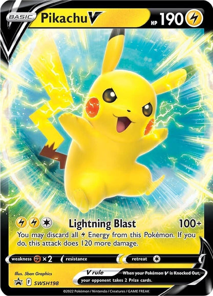 TCG: Pikachu V Box (2 Foil Promo Cards, 1 Foil Oversize Card & 4 Booster Packs)