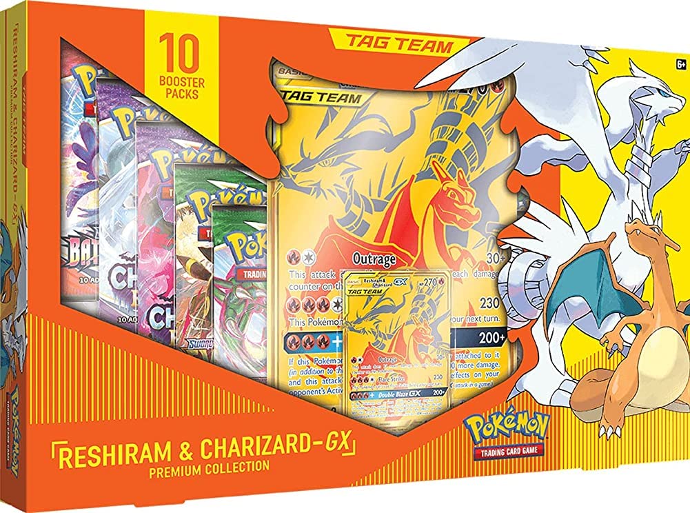 Pokemon TCG: Reshiram & Charizard GX Premium Collection, Gold, One Size