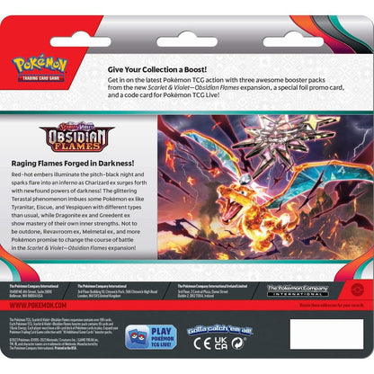 POKEMON TCG: Scarlet and Violet: Obsidian Flames: 3 Pack Booster Blister