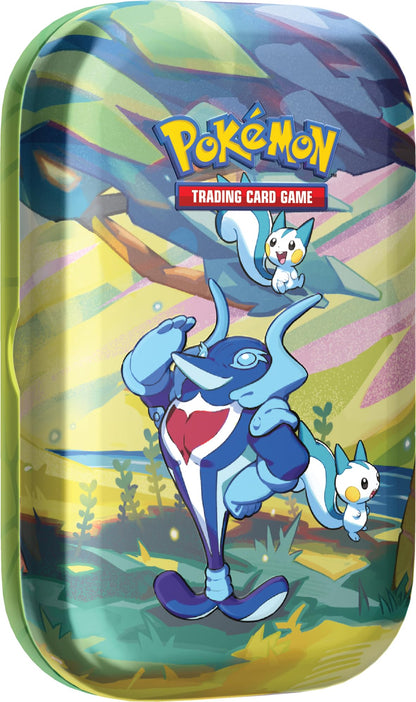 Pokemon TCG: Vibrant Paldea Mini Tin  -  Palafin & Pachirisu (2 Booster Packs, 1 Sticker Sheet)