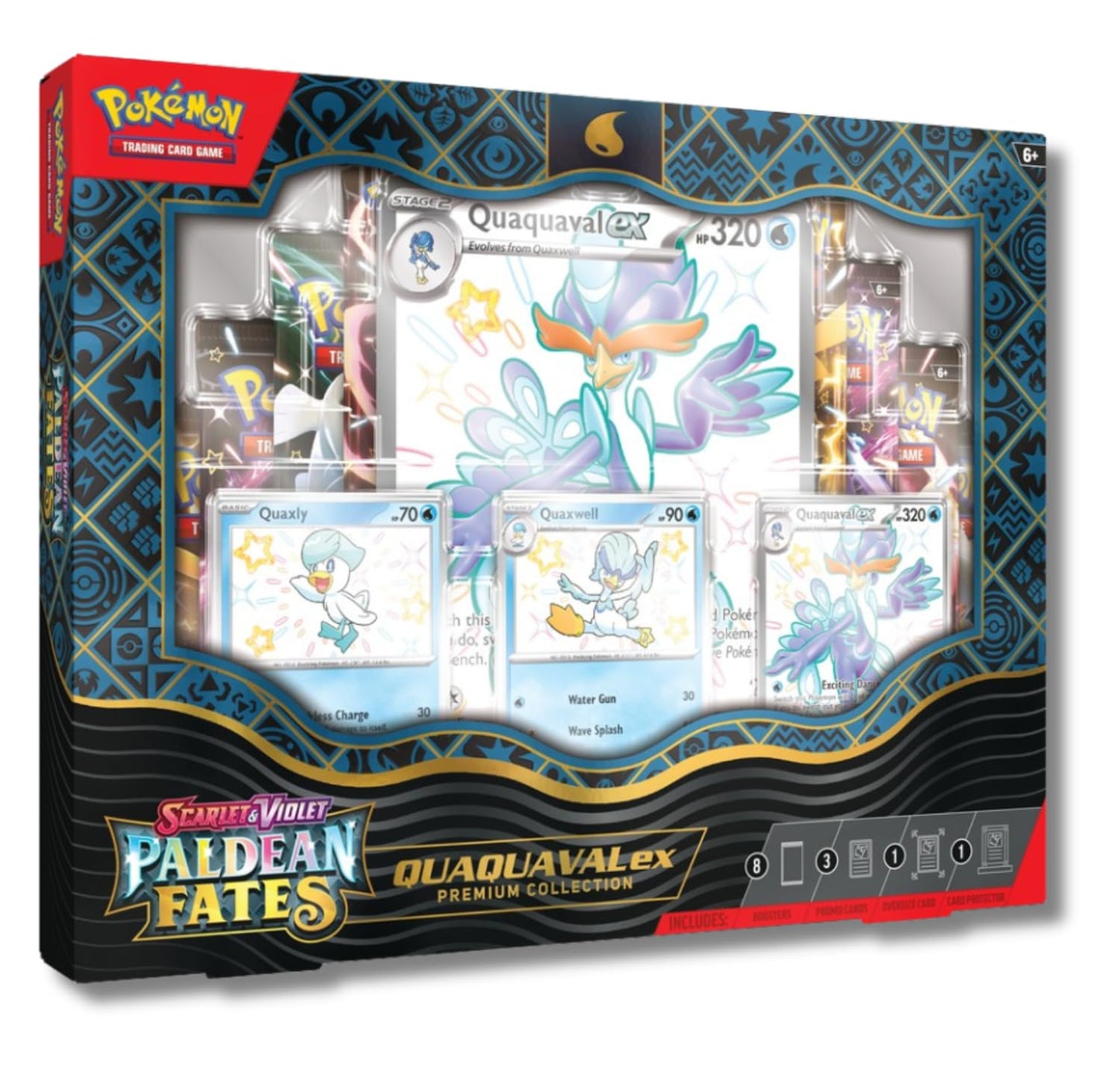 POKEMON TCG: Scarlet and Violet: PALDEAN Fates: POKEMON EX Premium Collection - Shiny Quaxly