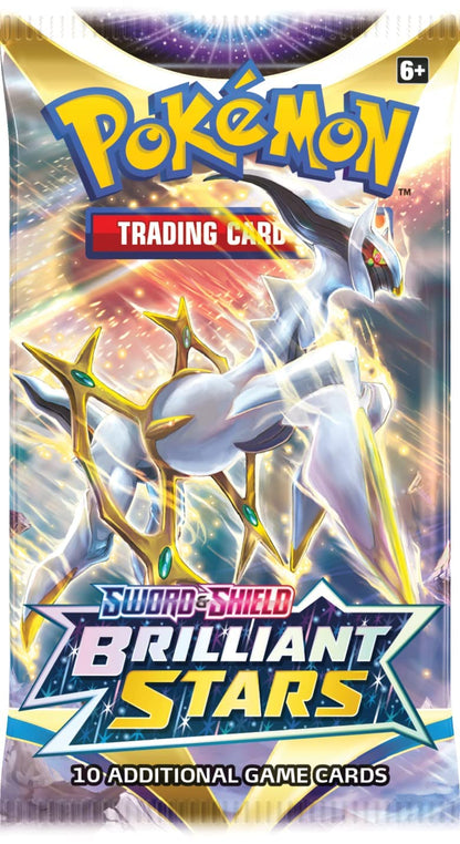 Pokemon TCG: Sword & Shield 9 Brilliant Stars Single Booster | Card Game | Ages 6+ | 2 Players | 10 Minutes Playing Time