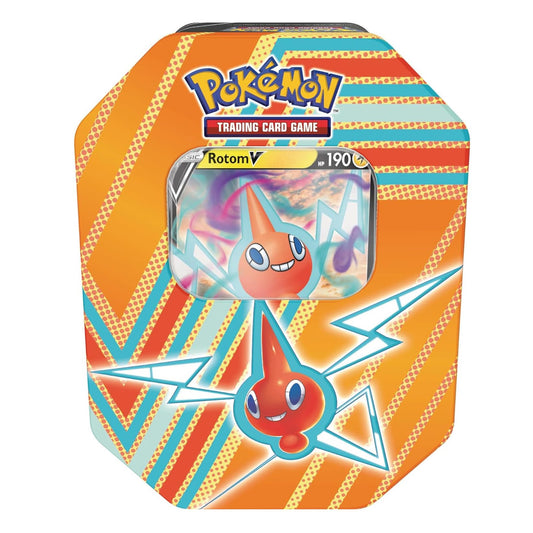 Pokémon Hidden Potential Tin – Rotom V (1 Promo and 4 various Sword and Shield booster packs)