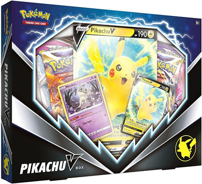 TCG: Pikachu V Box (2 Foil Promo Cards, 1 Foil Oversize Card & 4 Booster Packs)