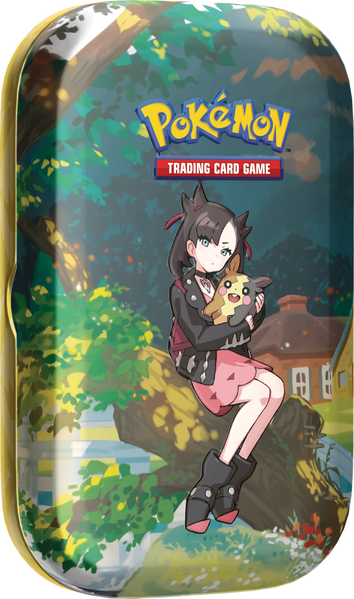 TCG: Crown Zenith Mini Tin - Marnie & Morpeko (2 Booster Packs & 1 Pokemon Art Card)