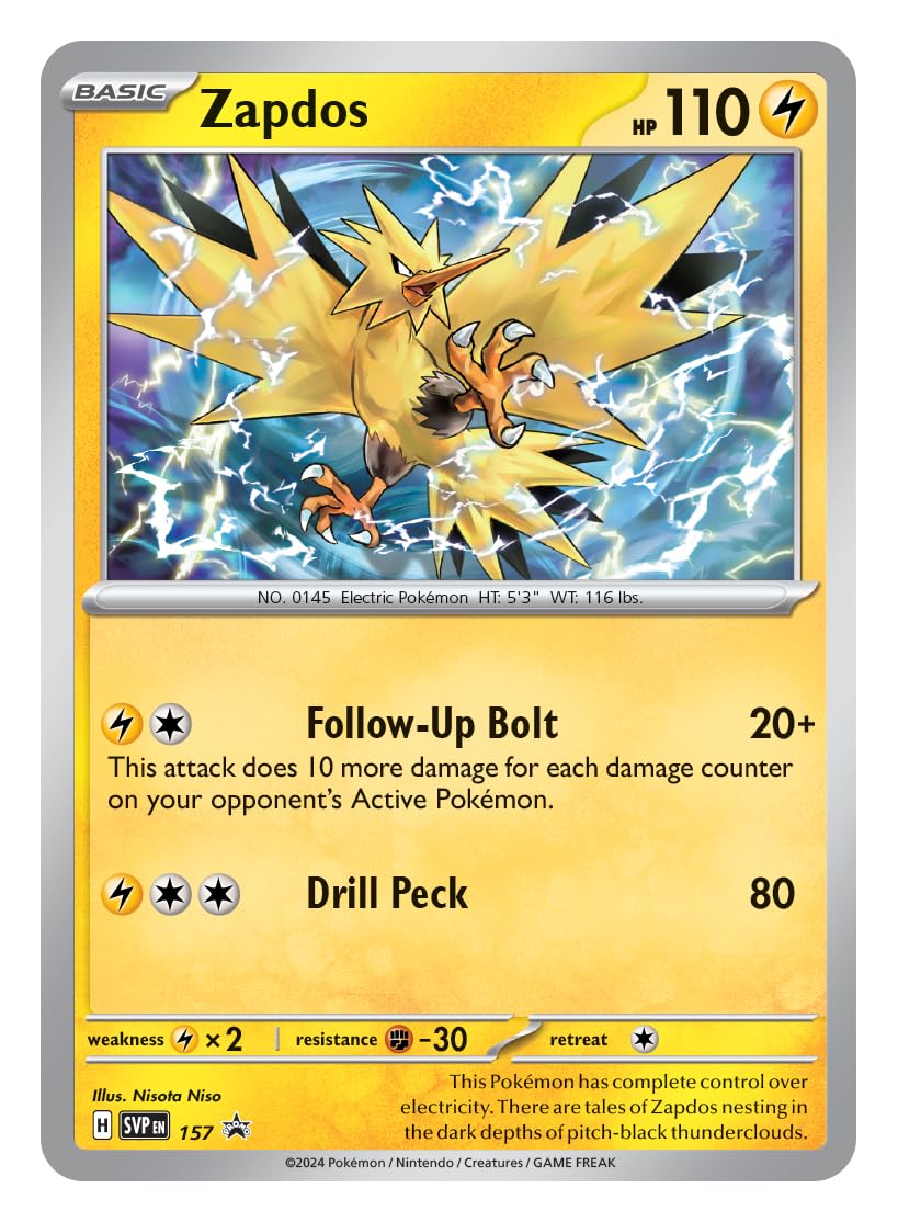 TCG: Scarlet & Violet - Surging Sparks 3-Pack Blister Ð Zapdos (3 Booster Packs & Foil Promo Card)