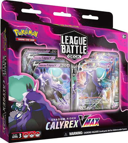 TCG: Shadow Rider Calyrex VMAX League Battle Deck (60 Cards Ready to Play Deck, 3 Foil V Cards & 3 Foil VMAX Cards)