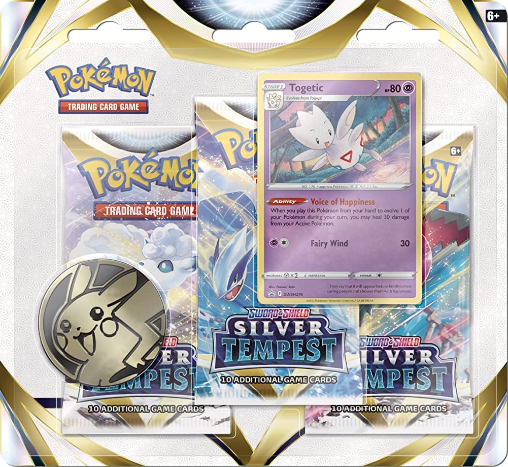 Pokemon Silver Tempest Triple Pack (3 Boosters & Togetic Foil Promo Card)